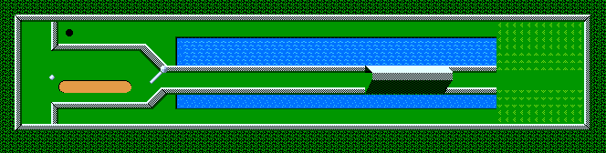 Thumbnail for a map of Traditional Hole 9 for the NES game Mini-Putt.