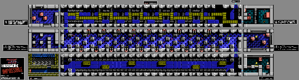 Thumbnail for a map of Area 3-2 for the NES game Mission: Impossible.