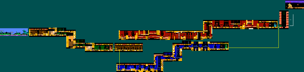 Thumbnail for a map of Stage 5 for the NES game Mitsume ga Tooru.