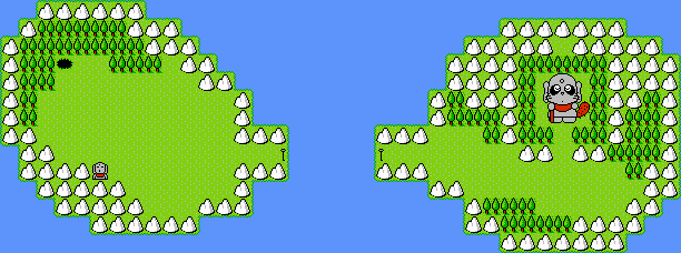 Thumbnail for a map of Urashima Scenario Tanooki King's Castle - Entrance for the NES game Momotarou Densetseu Gaiden.
