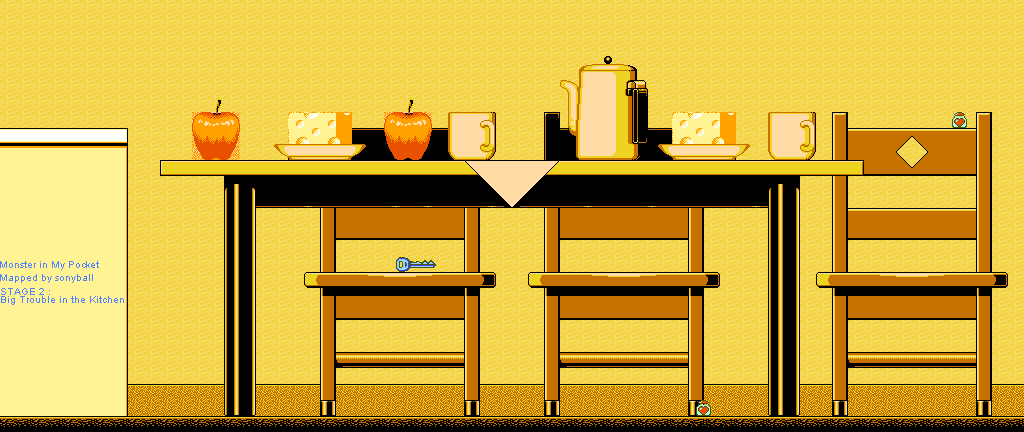 Thumbnail for a map of Stage 2 Area 1 for the NES game Monster In My Pocket.