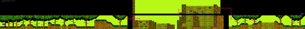 Thumbnail for a map of Stage 1: Evil Forest for the NES game Moon Crystal.