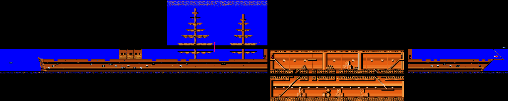 Thumbnail for a map of Stage 4: Pirate Ship for the NES game Moon Crystal.
