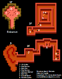Thumbnail for a map of Kajura's Castle for the NES game Mouryou Senki Madara.