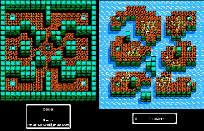 Thumbnail for a map of Cave for the NES game Musashi no Bouken.