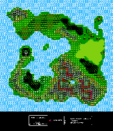 Thumbnail for a map of Ganryu Island for the NES game Musashi no Bouken.