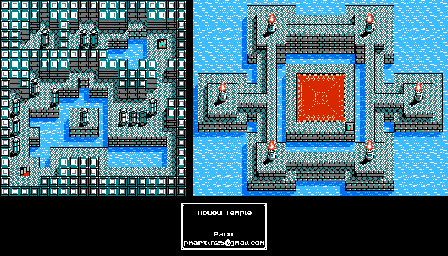 Thumbnail for a map of Houou Temple for the NES game Musashi no Bouken.