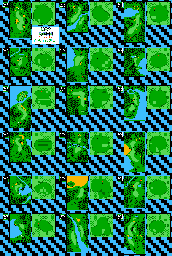 Thumbnail for a map of Japan Course for the NES game NES Open Tournament Golf.