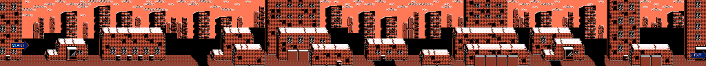 Thumbnail for a map of Stage 1-1: Civilization's Ruins for the NES game Ninja Crusaders.