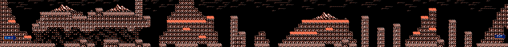 Thumbnail for a map of Stage 2-1: Canyon Trap for the NES game Ninja Crusaders.