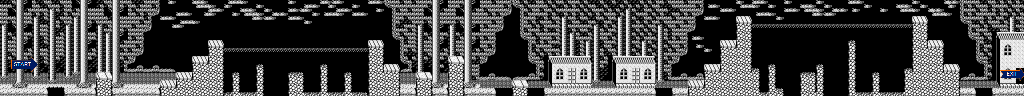 Thumbnail for a map of Stage 5-1: Shadow Village for the NES game Ninja Crusaders.