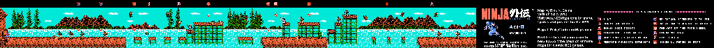 Thumbnail for a map of Act III Scene 1 for the NES game Ninja Gaiden.