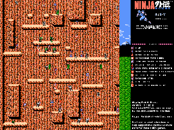 Thumbnail for a map of Act V Scene 2 for the NES game Ninja Gaiden.