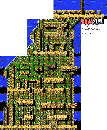 Thumbnail for a map of Act V Scenes 3 & 4 (Unmarked) for the NES game Ninja Gaiden.