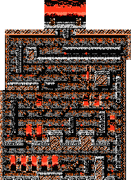 Thumbnail for a map of Act III Scene 2 (Unmarked) for the NES game Ninja Gaiden - Episode II: The Dark Sword Of Chaos.