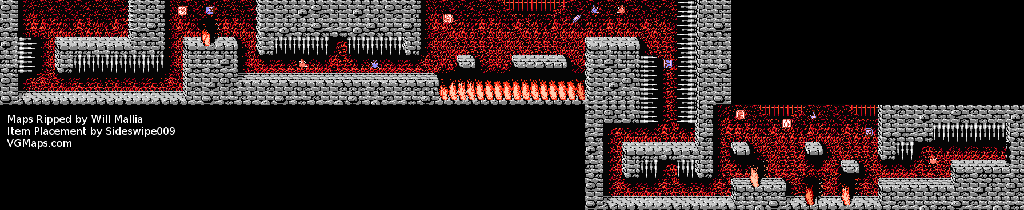 Thumbnail for a map of Act V Scene 2 for the NES game Ninja Gaiden - Episode II: The Dark Sword Of Chaos.