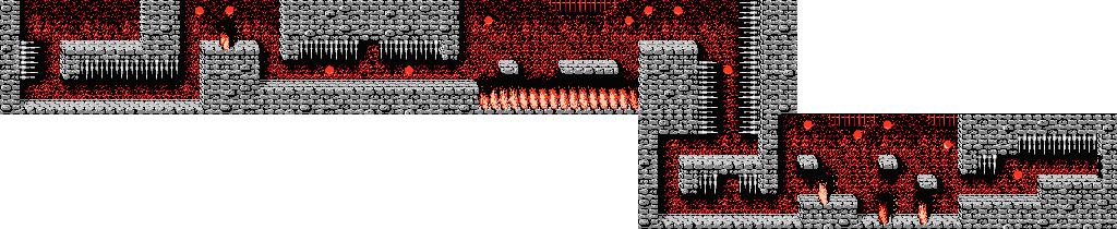 Thumbnail for a map of Act V Scene 2 (Unmarked) for the NES game Ninja Gaiden - Episode II: The Dark Sword Of Chaos.
