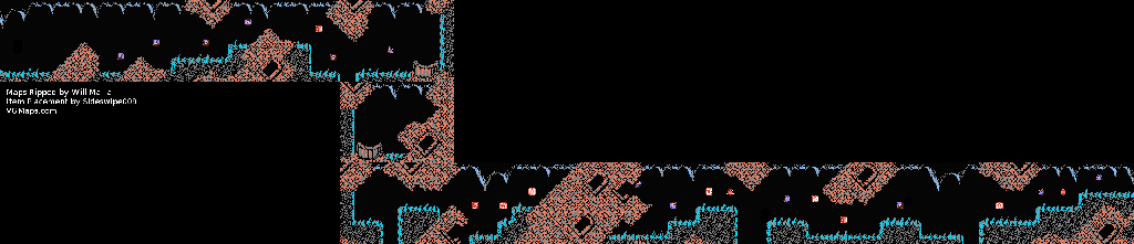 Thumbnail for a map of Act VI Scene 1 for the NES game Ninja Gaiden - Episode II: The Dark Sword Of Chaos.