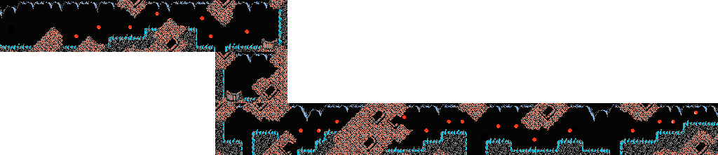 Thumbnail for a map of Act VI Scene 1 (Unmarked) for the NES game Ninja Gaiden - Episode II: The Dark Sword Of Chaos.
