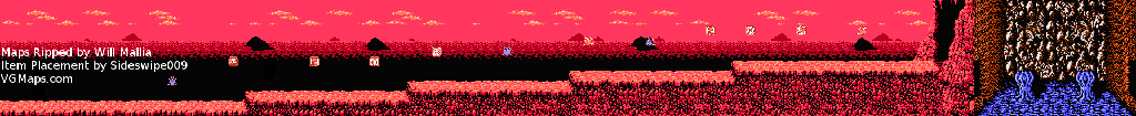 Thumbnail for a map of Act VI Scene 2 for the NES game Ninja Gaiden - Episode II: The Dark Sword Of Chaos.
