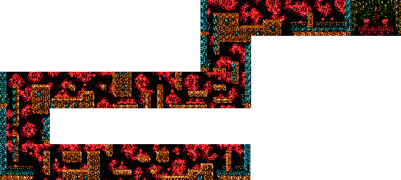 Thumbnail for a map of Act VII Scene 2 (Unmarked) for the NES game Ninja Gaiden - Episode II: The Dark Sword Of Chaos.