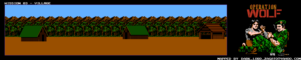 Thumbnail for a map of Village for the NES game Operation Wolf.