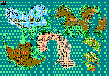 Thumbnail for a map of World for the NES game Otaku no Seiza: An Adventure In The Otaku Galaxy.