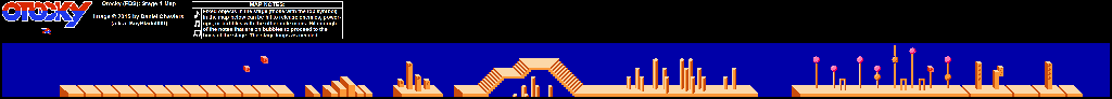 Thumbnail for a map of Stage 01 for the NES game Otocky.