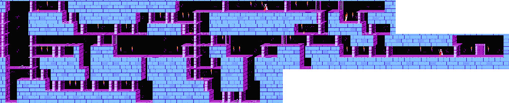 Thumbnail for a map of Level 01 for the NES game Prince Of Persia.