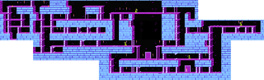 Thumbnail for a map of Level 09 for the NES game Prince Of Persia.