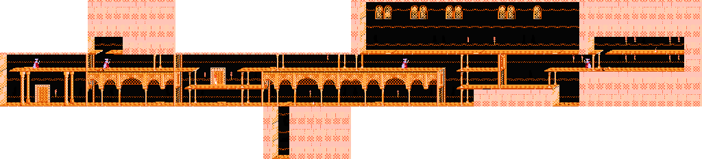 Thumbnail for a map of Level 10 for the NES game Prince Of Persia.