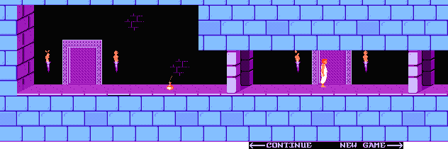 Thumbnail for a map of Menu for the NES game Prince Of Persia.