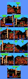 Thumbnail for a map of Boomerang Kid The Outback for the NES game Quattro Adventure.