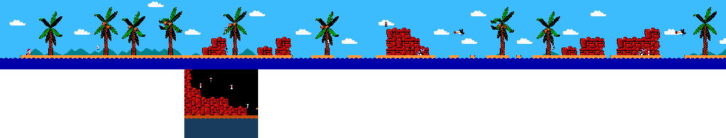 Thumbnail for a map of Linus Spacehead Level 2: Life's A Beach for the NES game Quattro Adventure.