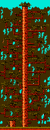 Thumbnail for a map of Linus Spacehead Level 5: Treetop Tangle for the NES game Quattro Adventure.