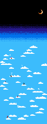 Thumbnail for a map of Linus Spacehead Level 8: Cloud Climax for the NES game Quattro Adventure.