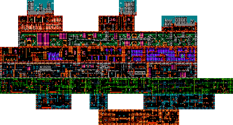 Thumbnail for a map of Super Robin Hood Map for the NES game Quattro Adventure.