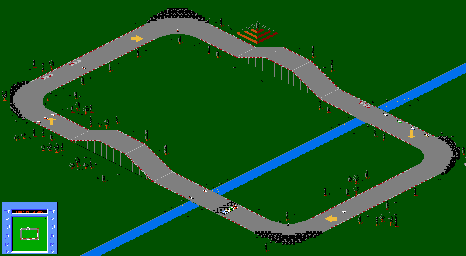 Thumbnail for a map of Track-01 for the NES game R.C. Pro-Am II.