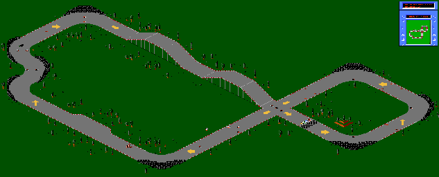 Thumbnail for a map of Track-08 for the NES game R.C. Pro-Am II.