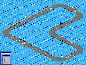 Thumbnail for a map of Track-10 for the NES game R.C. Pro-Am II.
