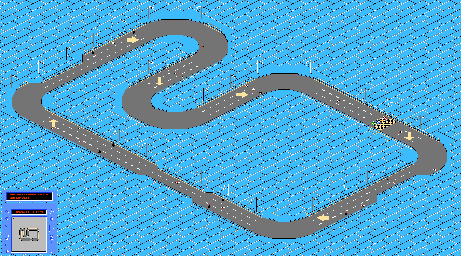 Thumbnail for a map of Track-12 for the NES game R.C. Pro-Am II.