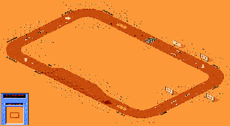 Thumbnail for a map of Track-17 for the NES game R.C. Pro-Am II.
