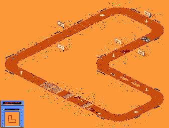 Thumbnail for a map of Track-18 for the NES game R.C. Pro-Am II.