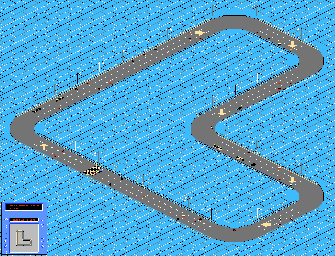 Thumbnail for a map of Track-26 for the NES game R.C. Pro-Am II.