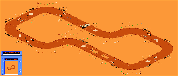 Thumbnail for a map of Track-27 for the NES game R.C. Pro-Am II.