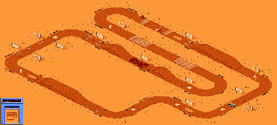 Thumbnail for a map of Track-33 for the NES game R.C. Pro-Am II.