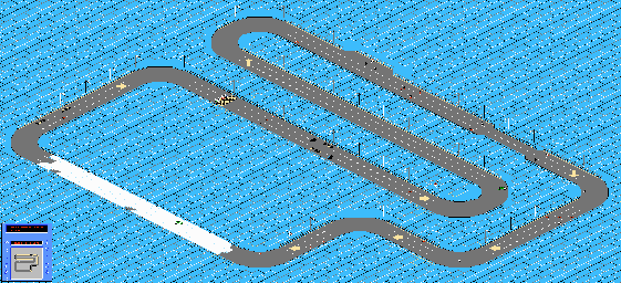 Thumbnail for a map of Track-35 for the NES game R.C. Pro-Am II.