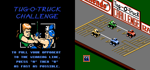 Thumbnail for a map of Tug-O-Truck Challenge for the NES game R.C. Pro-Am II.