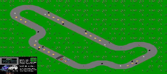 Thumbnail for a map of Level 12 for the NES game R.C. Pro-Am.