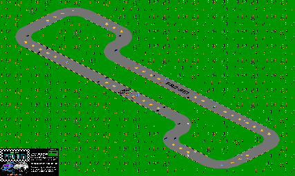 Thumbnail for a map of Level 14 for the NES game R.C. Pro-Am.